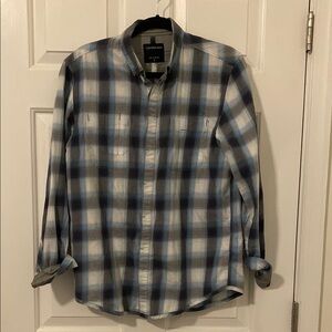 Calvin Klein Men's Blue Plaid Shirt